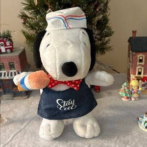 Peanuts Icecream Snoopy Plush in Denim Apron and Chef Hat